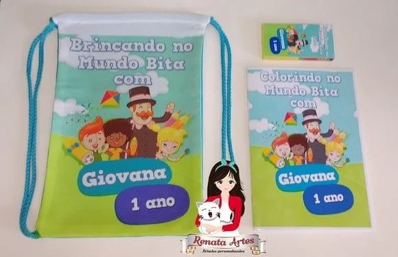 Kit Colorir na Mochila Mundo Bita