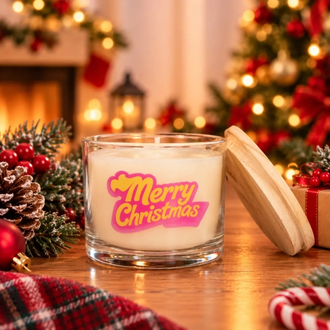 Vela Aromática no Copo Personalizada Natal Penélope Charmosa - Trabalhamos com outros temas - Informar  tema no chat
