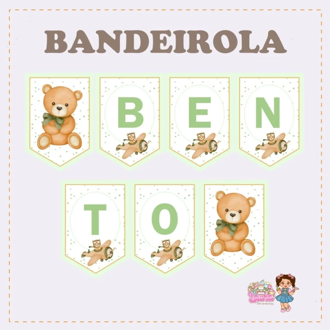 Kit Festa Só Um Bolinho CHÁ DE BEBÊ VERDE - Decoração de Festa