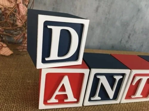 Cubos Decorativos 6x6cm Marinheiro