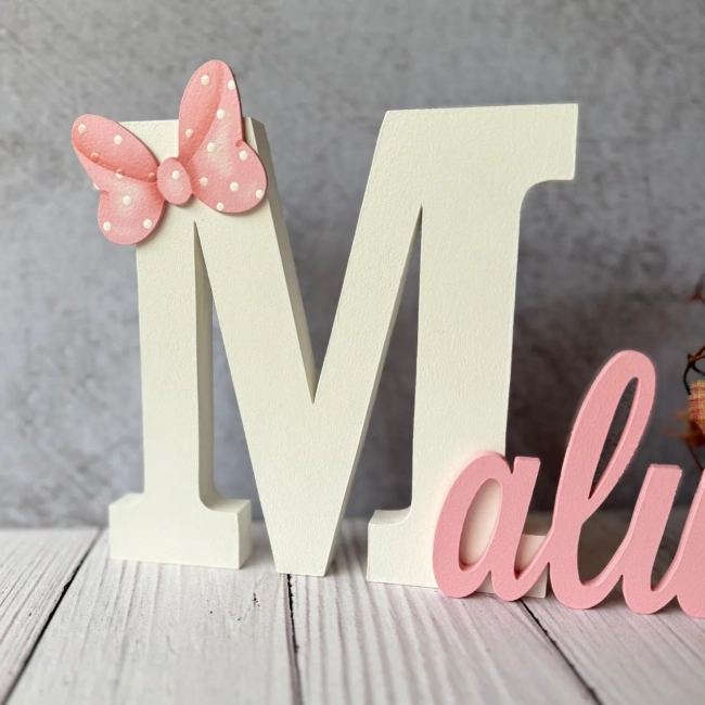 Letra Decorativa em MDF Personalizada com Nome – Decoração para Quarto de Bebê