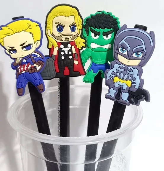 Lápis C/ponteiras Heróis da Marvel Emborrachado -pct C/8 Uni