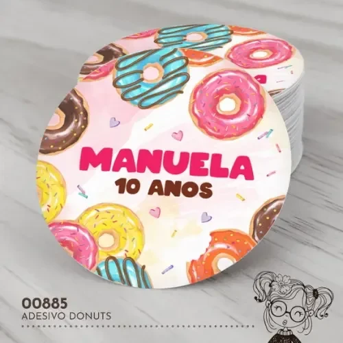 Adesivo Redondo Donuts - 00885