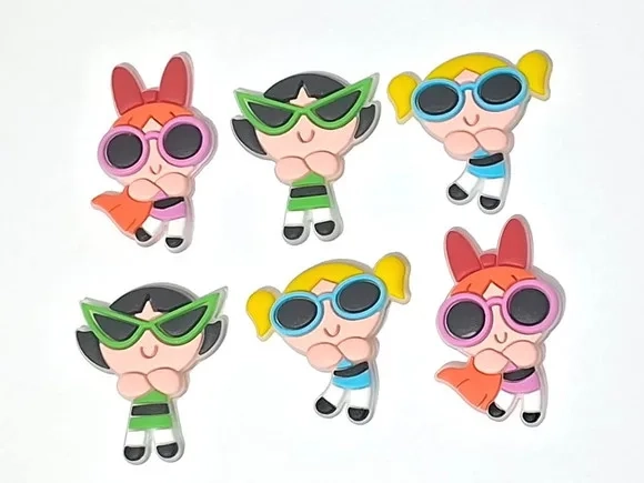Aplique Meninas Super Poderosas Emborrachado 6 Unidades