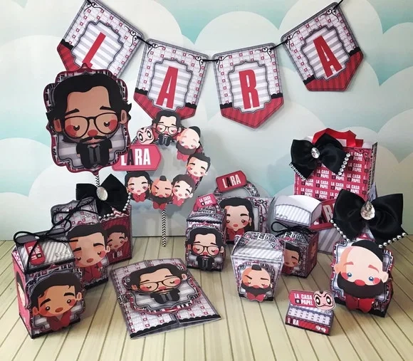 Kit 30 Lembrancinhas La Casa de Papel