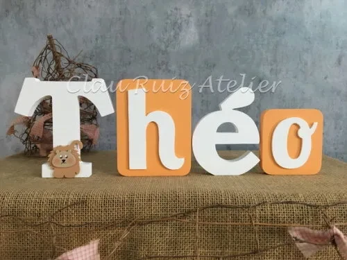 Letras de mdf -nomes Blocos Leão