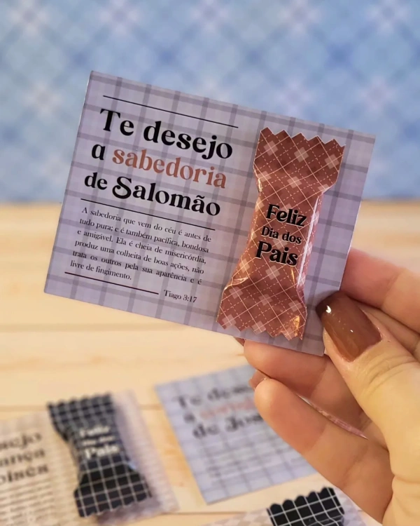 Balinhas com Card Dia dos Pais Cristão