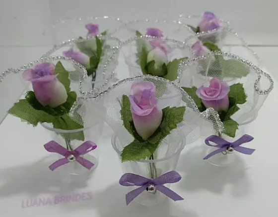 Lembrancinha Vasinho de Flor - caixinha com 10 unidades
