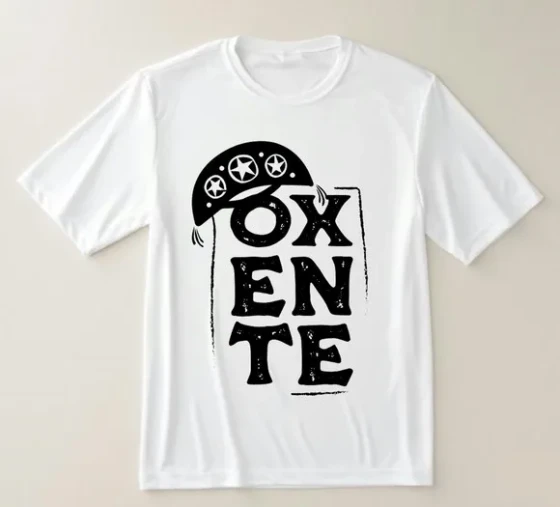 Camiseta Branca Oxente Xilogravura Nordestina
