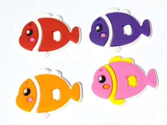 Aplique Peixinhos Coloridos Emborrachados Pacote C/8 Unidade