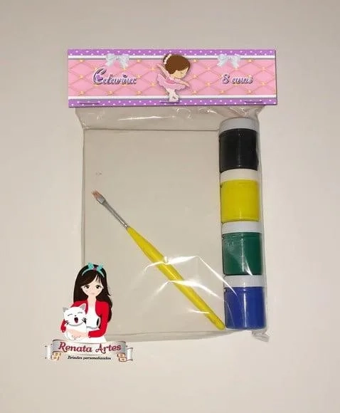Kit Pintura Personalizado Tema Bailarina