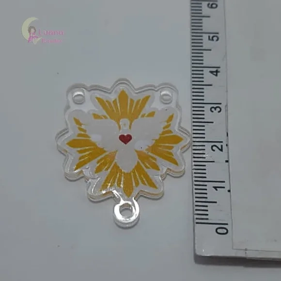Entremeio Divino Espírito Santo de acrílico - pct c/4 unid