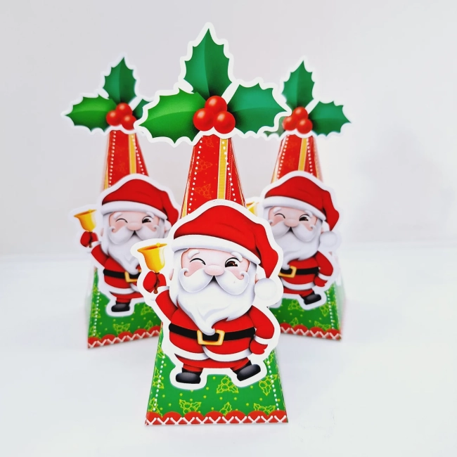 PEGUE E MONTE - Kit Festa Personalizado NATAL  - Decoração de Festa - Caixinhas Personalizadas