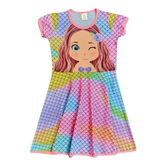 Vestido Infantil Sereia Cute