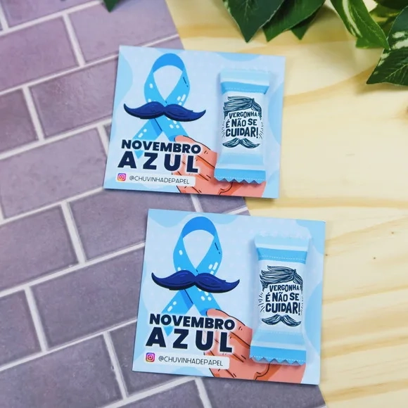 Card com Bala Novembro Azul