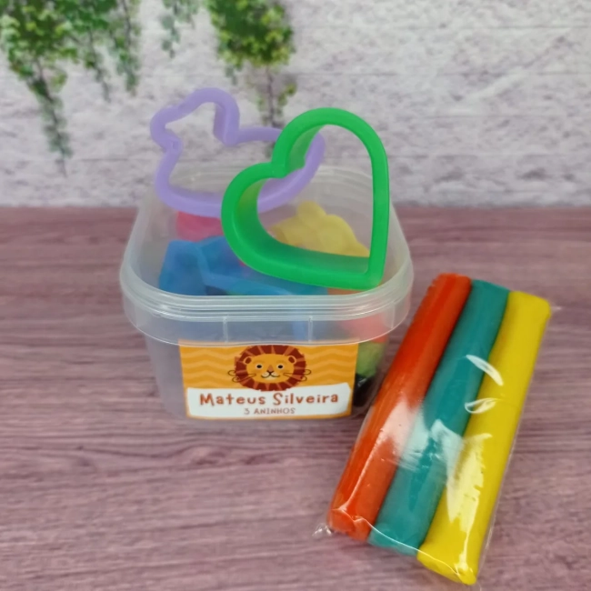25 kit Massinha no Pote Personalizado - Leãozinho - Festa Junina - Trabalhamos com qualquer tema - Informar tema no chat