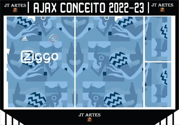 Vetor da Camisa Ajax Conceito 2022-23