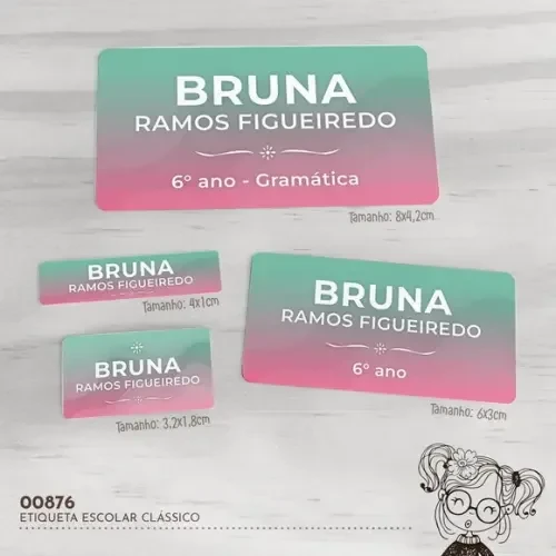 Etiqueta Escolar Clássico - 00876