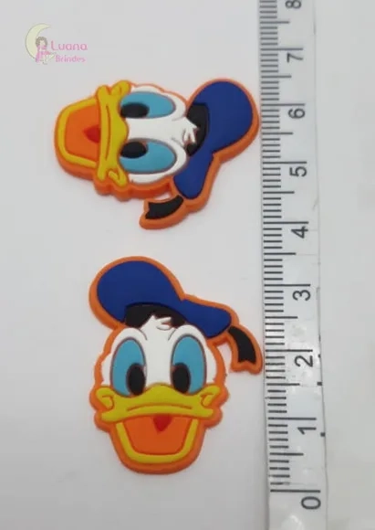Aplique Pato Donald de borracha - pct c/7 unidades