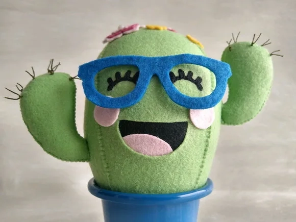 Cacto em Feltro 3 D