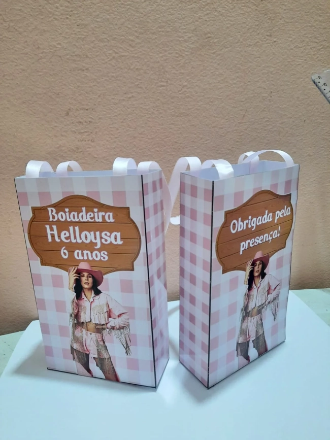 Sacolinhas Personalizadas Boiadeira para Lembrancinhas