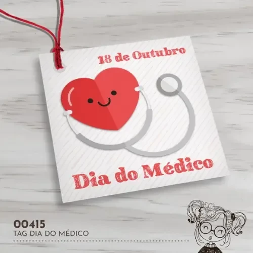 Tag Quadrada Dia do Médico - 00415