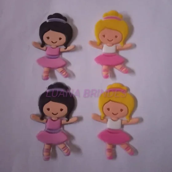 Aplique Emborrachado de Bailarina - pct c/8 unidades