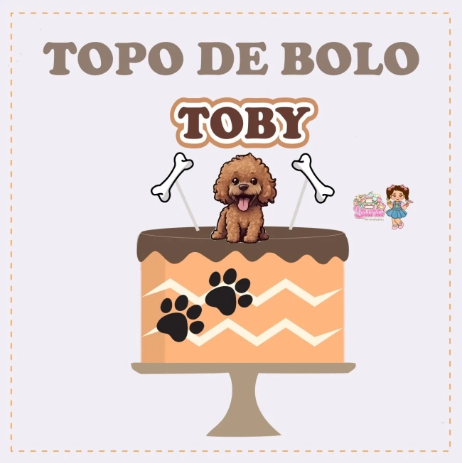 Kit Festa Só Um Bolinho DOG POODLE - Decoração de Festa