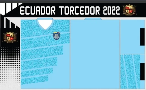 Vetor da Camisa Equador Torcedor 2022