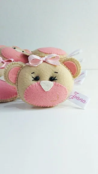 Combo Chaveiro Ursa Rosa 20 Peças