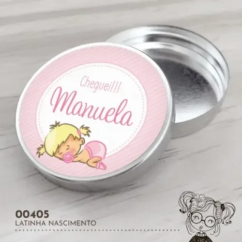 Latinha Adesivada Nascimento - 00405