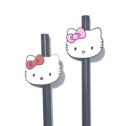 Lápis C/ponteira Hello Kitty Emborrachado Pacote C/6 Unidade