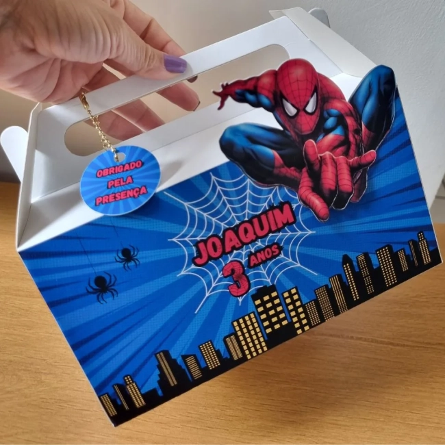 Maleta Personalizada Lembrancinha Homem-Aranha