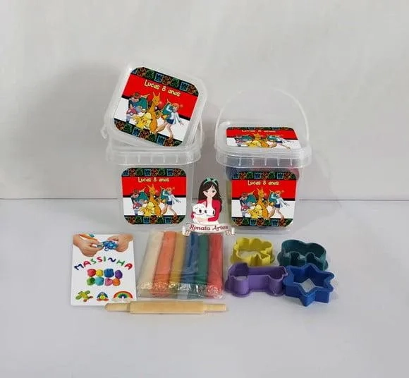 Kit Massinha no Baldinho Personalizado Pokemon