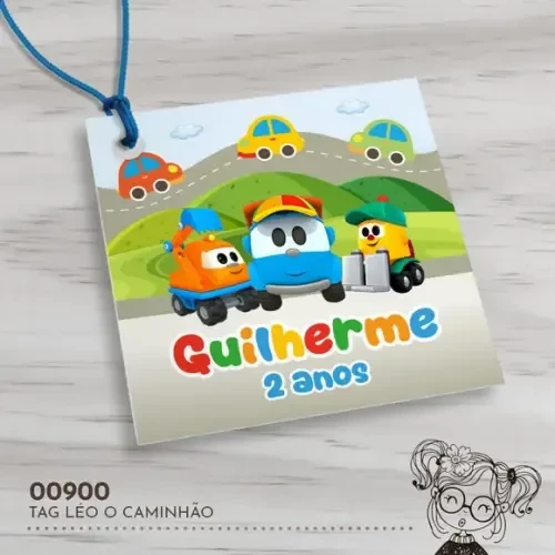 Tag Quadrada Léo o Caminhão - 00900