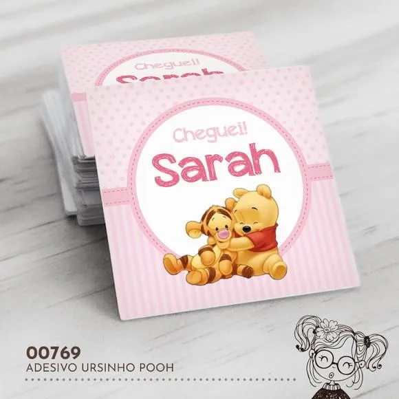 Adesivo Quadrado Ursinho Pooh - 00769