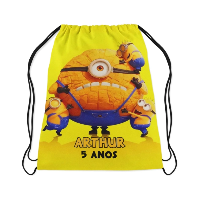 Mochilinha Personalizada  para lembrancinhas dos Minions