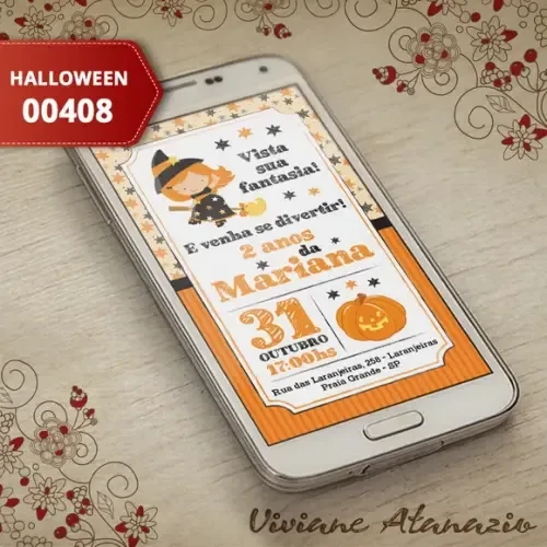 Convite Digital Halloween - 00408