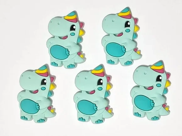 Aplique Dinossauro Emborrachado Pacote com 6 Unidades