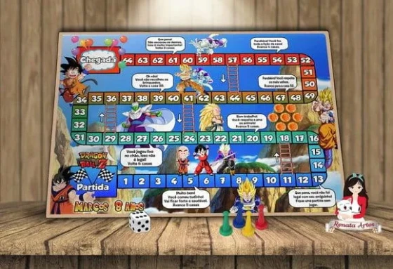 Tabuleiro Educativo Personalizado Dragon Ball