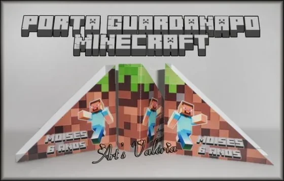 Porta Guardanapo Minecraft