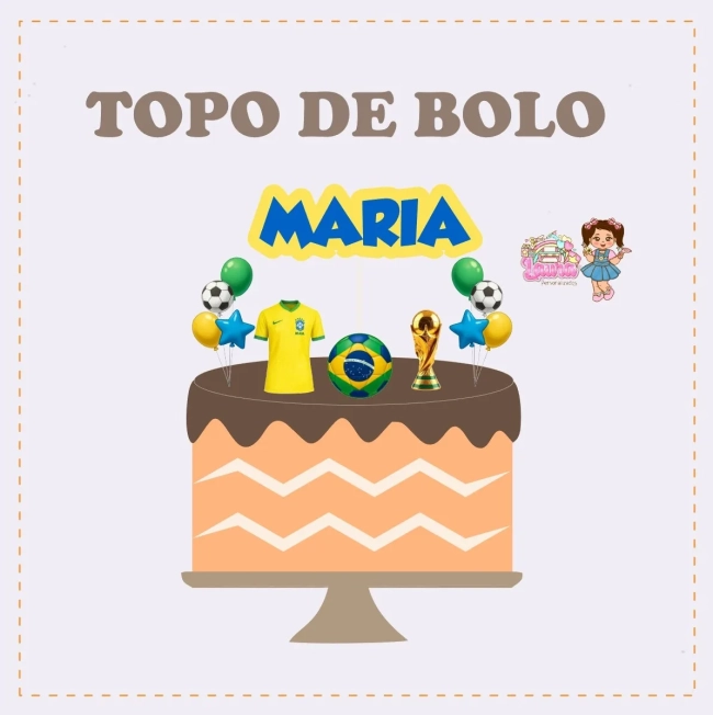Kit Festa Só Um Bolinho COPA BRASIL - Decoração de Festa