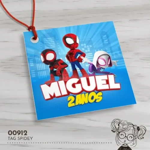Tag Quadrada Spidey - 00912