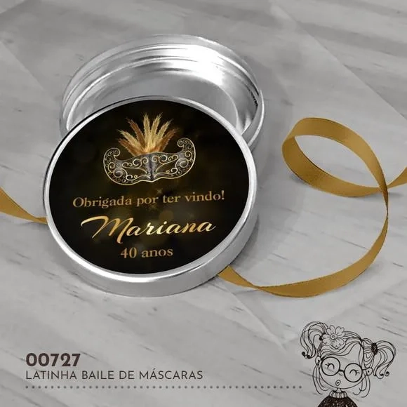 Latinha Adesivada Baile de Máscaras - 00727