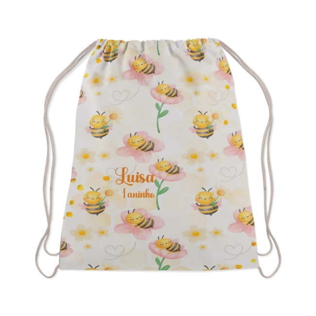 Mochilinha Personalizada da Abelhinha