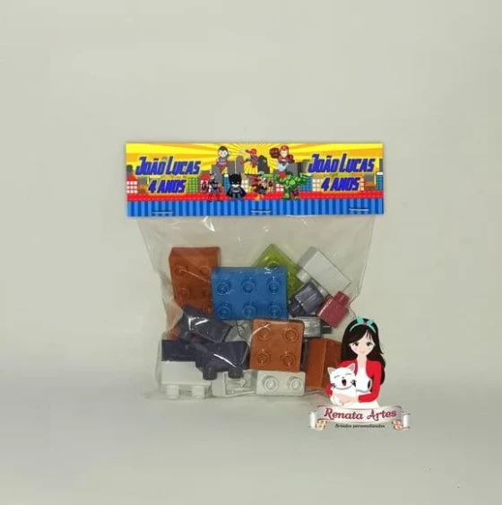 Bloco de Montar Personalizado Super Heróis