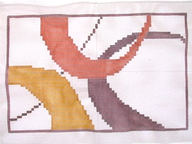Tela pintada para bordar tapeçaria - Talagarça grossa