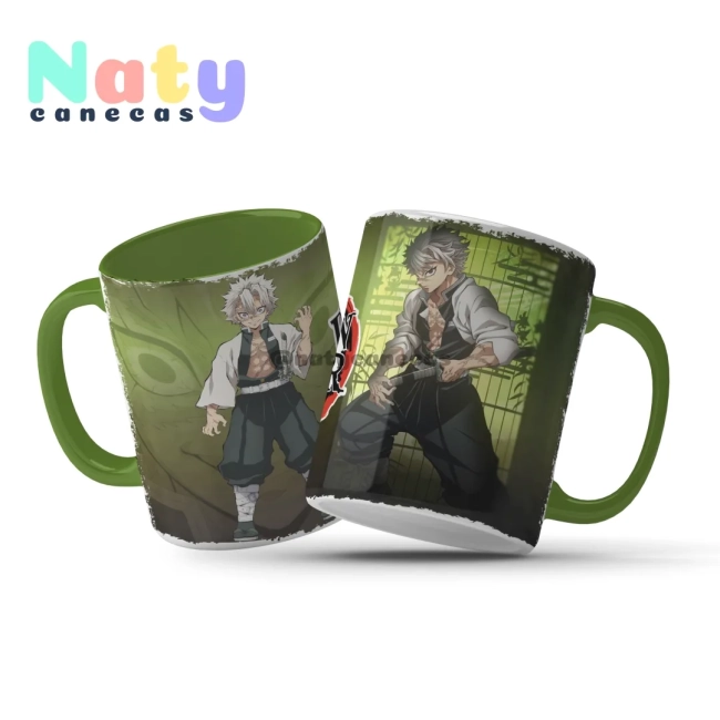 Caneca Personalizada Demon Slayer Alça Color