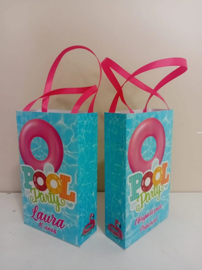 Sacolinhas Personalizadas Pool Party para Lembrancinhas