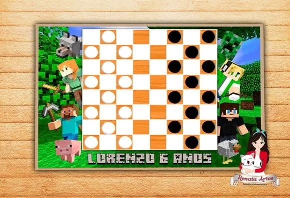 Jogo de Damas Personalizado Natal